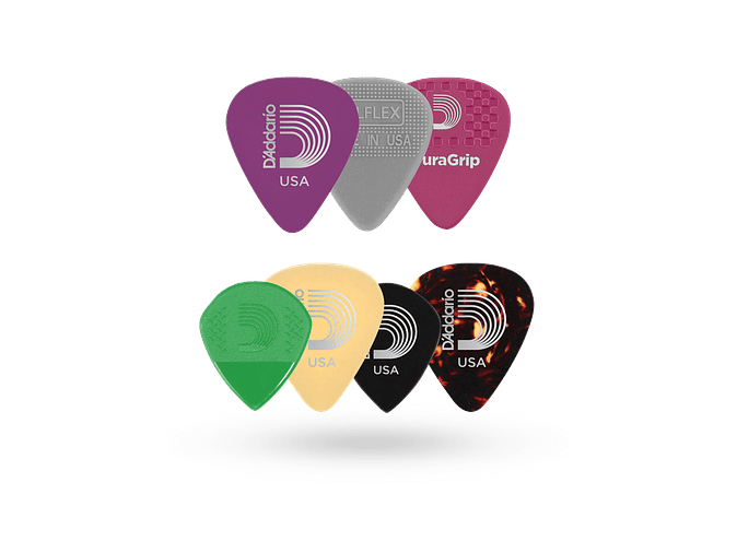 D'ADDARIO 7 PALHETAS VARIETY PACK - MEDIUM 1