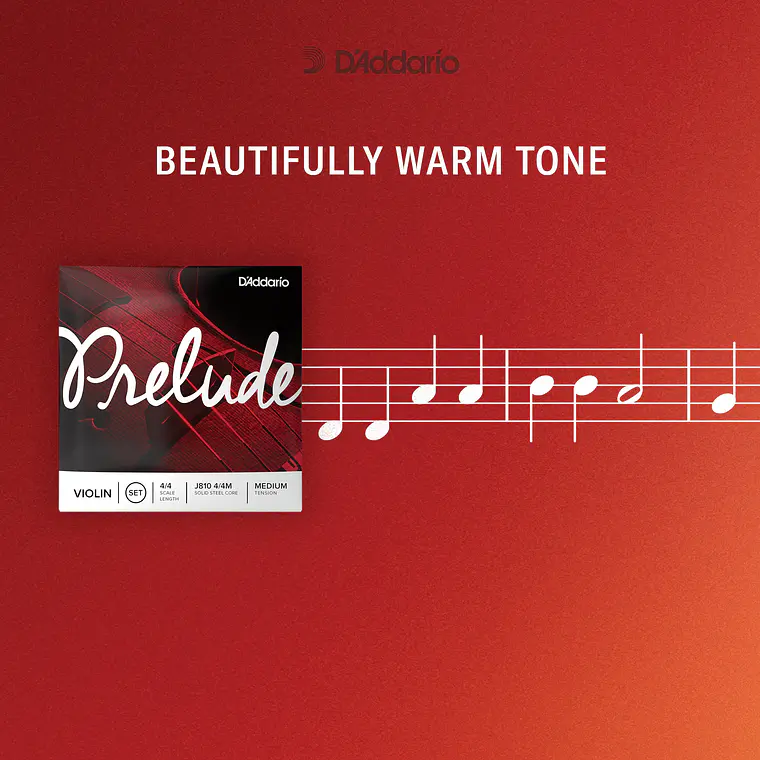 D'Addario Prelude Cello Single D String, 4/4 Scale, Medium Tension 6