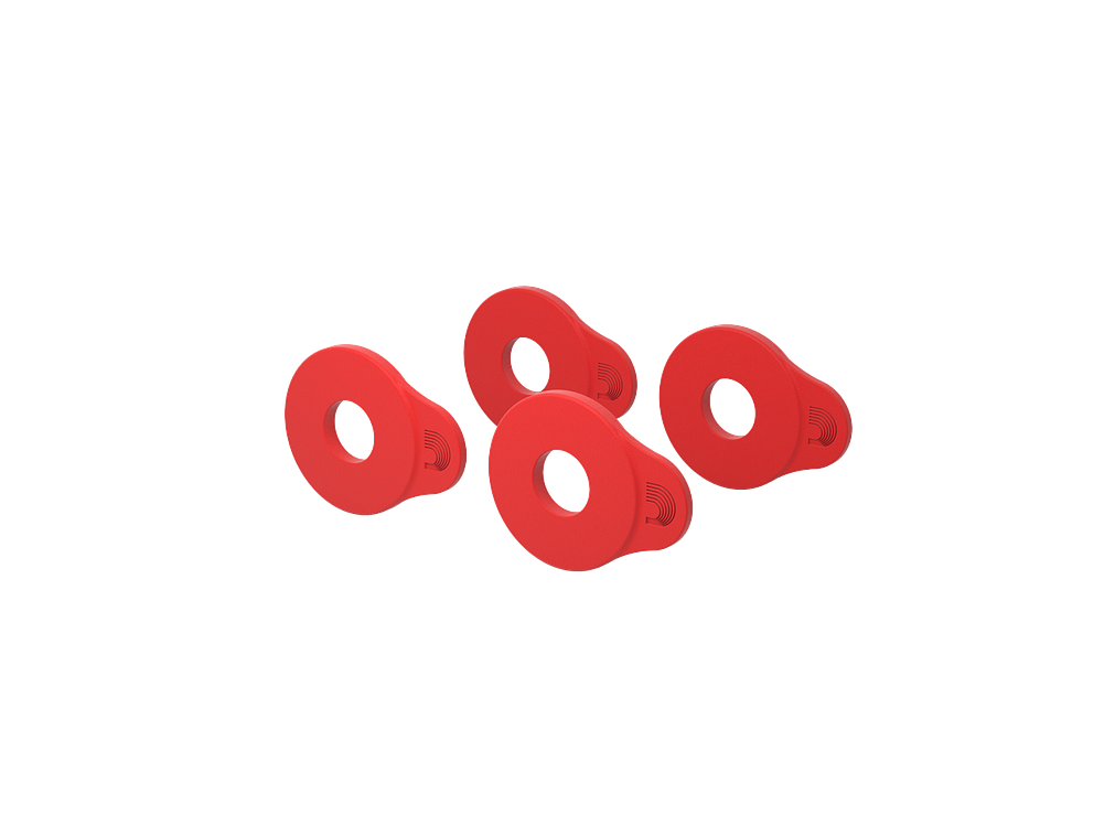 D'Addario Flex Lock Strap Blocks Vermelho 3