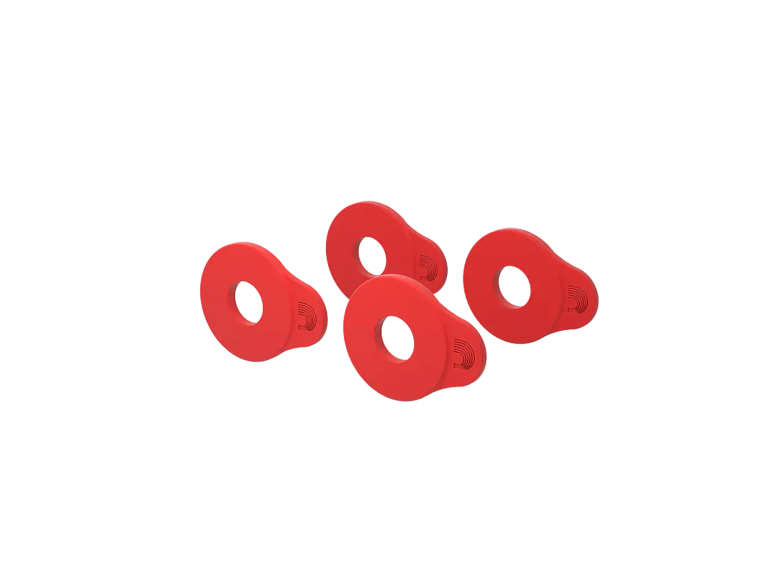 D'Addario Flex Lock Strap Blocks Vermelho 3