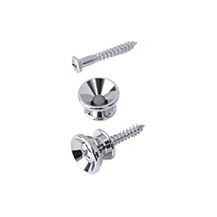 Pack de parafusos para correias - guitarras de tipo Stratocaster. Cromados