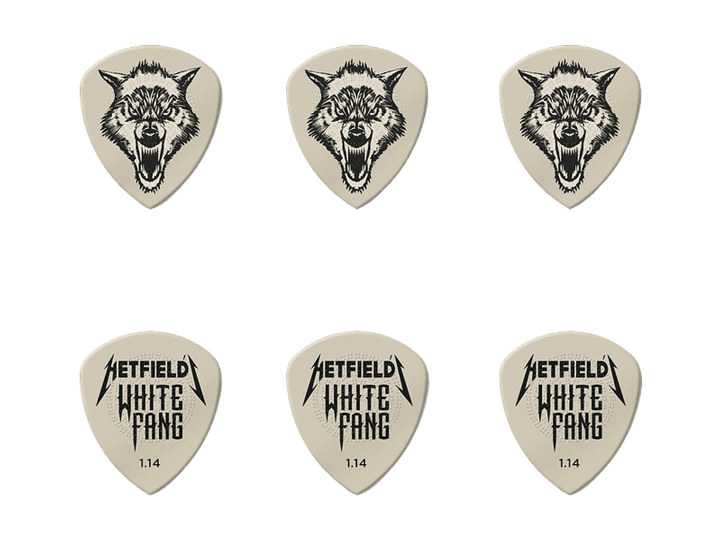 Dunlop James Hetfield White Fang 1.14 mm – Pack 6 Palhetas  2