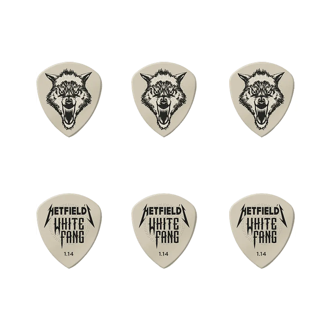 Dunlop James Hetfield White Fang 1.14 mm – Pack 6 Palhetas  2