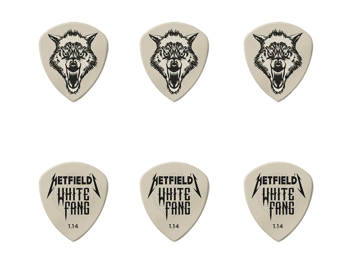 Dunlop James Hetfield White Fang 1.14 mm – Pack 6 Palhetas  2
