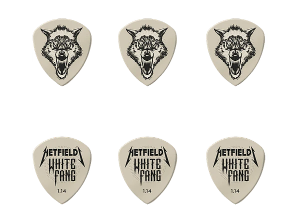 Dunlop James Hetfield White Fang 1.14 mm – Pack 6 Palhetas  2