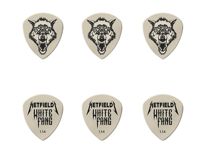 Dunlop James Hetfield White Fang 1.14 mm – Pack 6 Palhetas  2