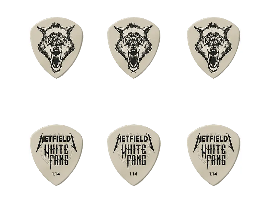 Dunlop James Hetfield White Fang 1.14 mm – Pack 6 Palhetas  2