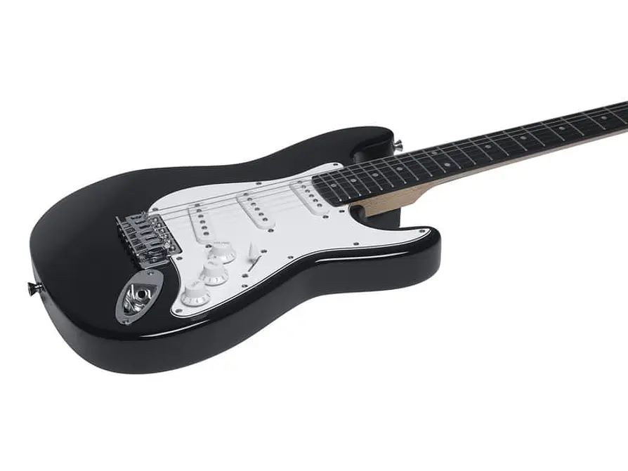 Eko Starter ST100 tipo Strat - preta e branca 4