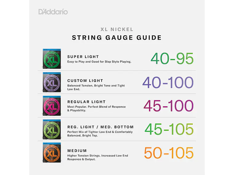 D'Addario EXL170 XL 45-105 baixo 4