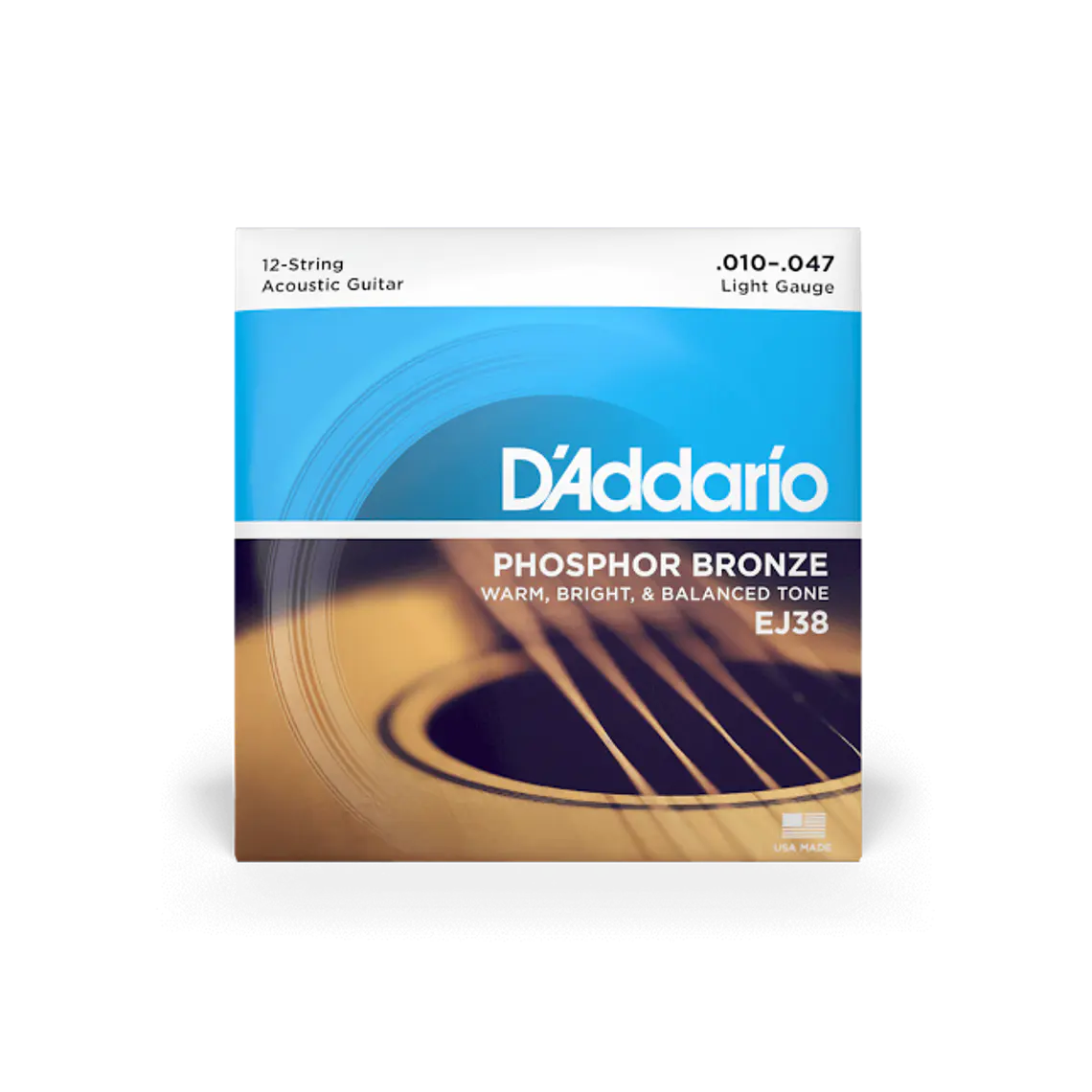 D'Addario EJ38 10-47 Light 12 cordas, Phosphor Bronze 1