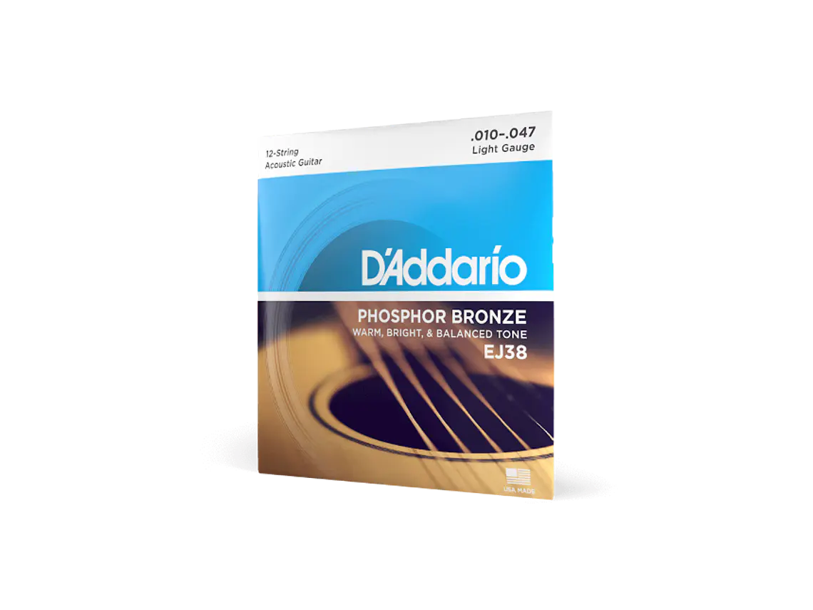 D'Addario EJ38 10-47 Light 12 cordas, Phosphor Bronze 2