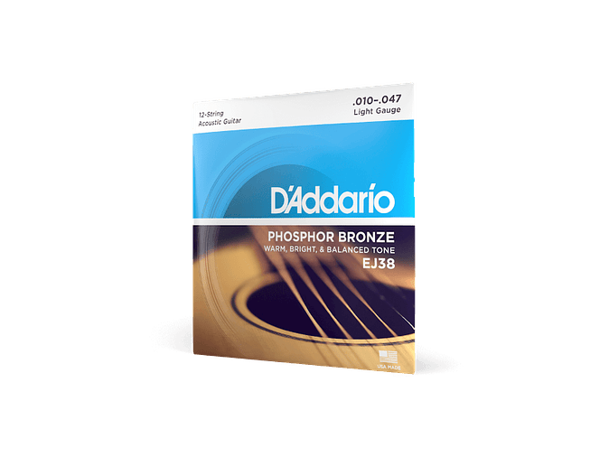 D'Addario EJ38 10-47 Light 12 cordas, Phosphor Bronze 2