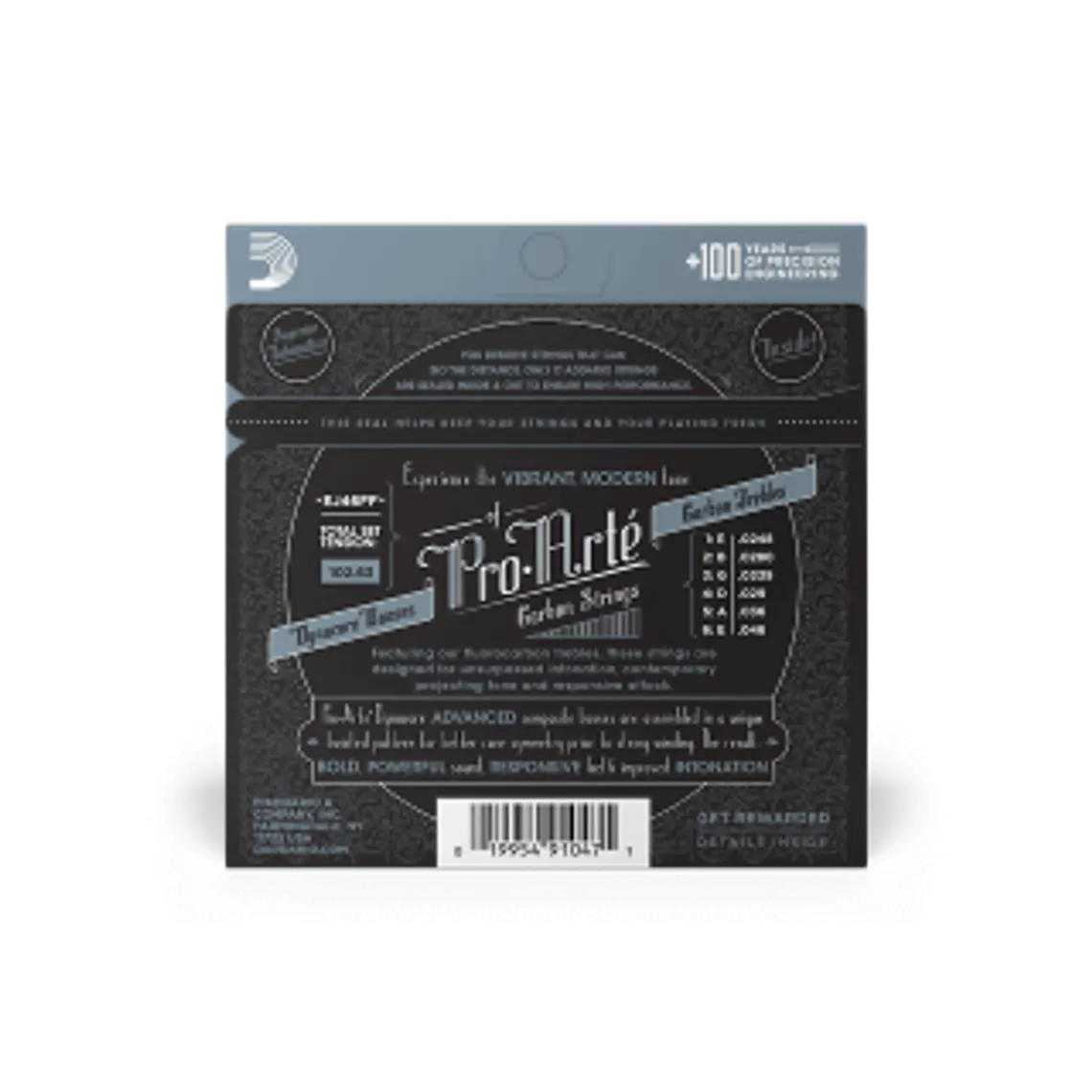 D'Addario EJ46FF Tensão Forte, Pro-Arté Carbon 3