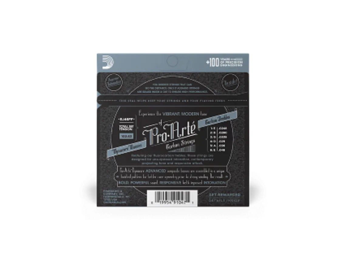 D'Addario EJ46FF Tensão Forte, Pro-Arté Carbon 3