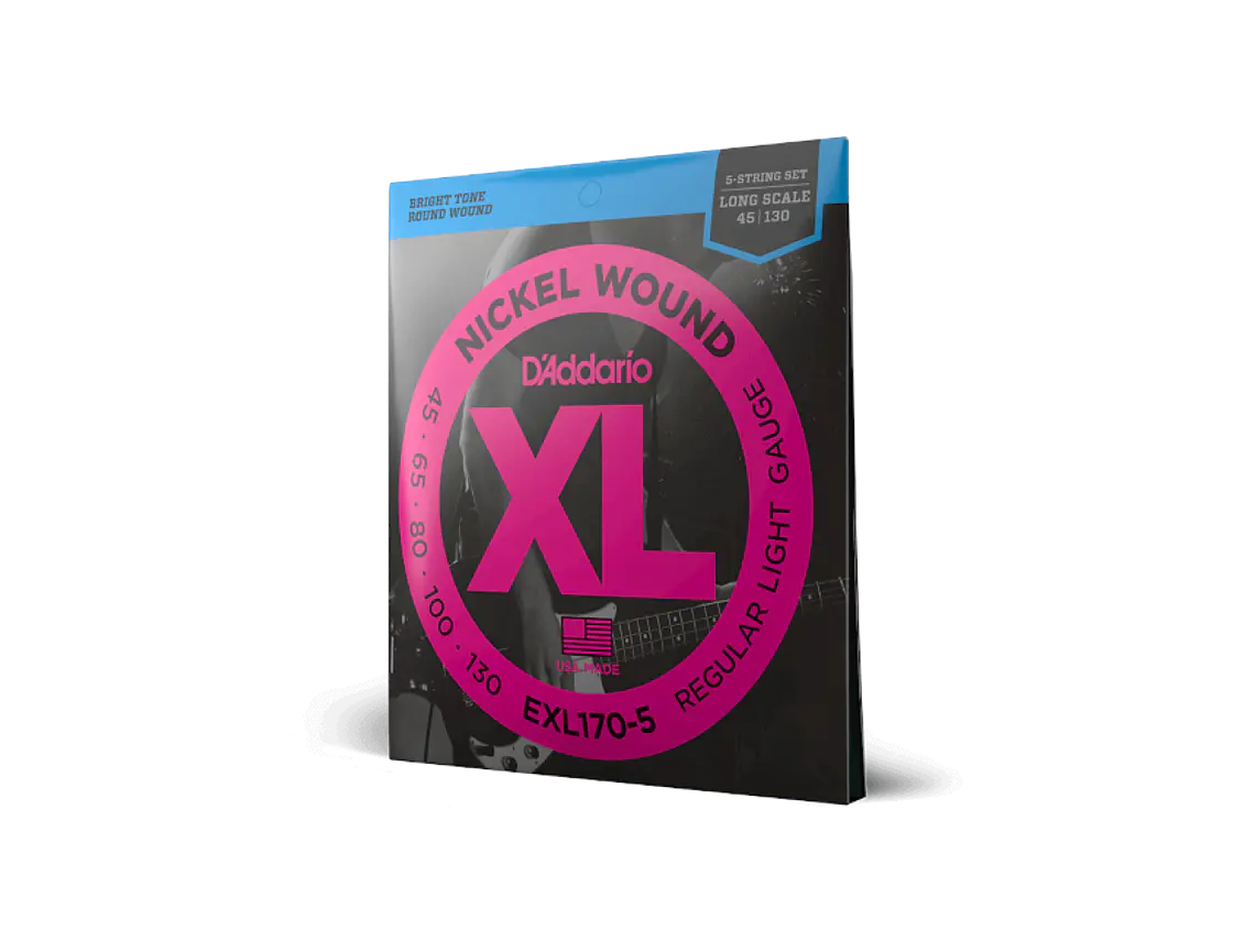 D'Addario EXL170-5 45-130 Regular Light 5 cordas , Long Scale, XL Nickel Bass Strings 2