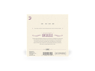 D'Addario EJ65C Pro-Arté Custom Extruded Nylon Ukulele Strings, Concert