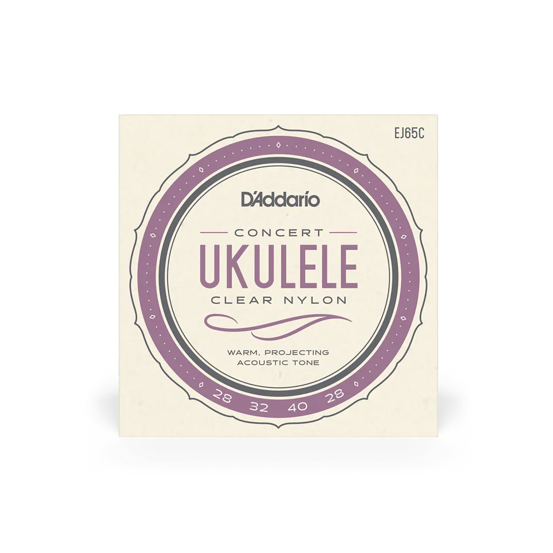 D'Addario EJ65C Pro-Arté Custom Extruded Nylon Ukulele Strings, Concert 1