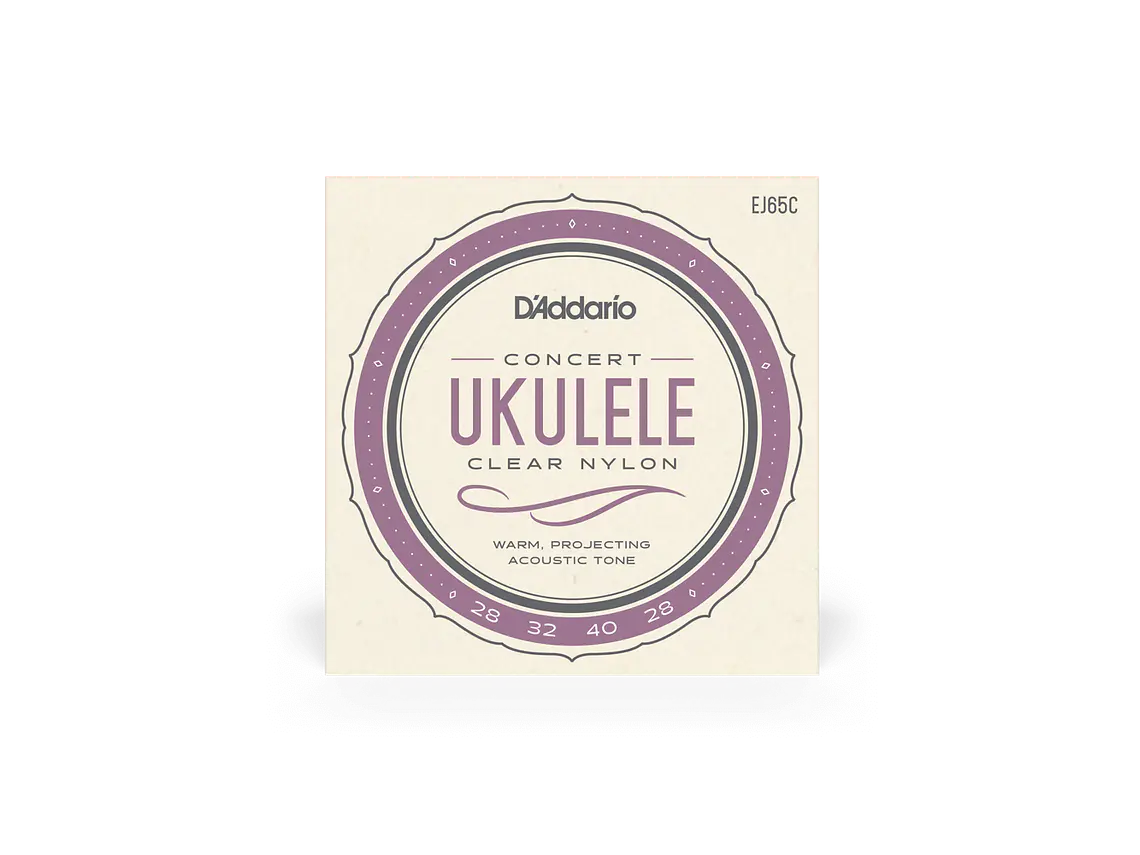 D'Addario EJ65C Pro-Arté Custom Extruded Nylon Ukulele Strings, Concert 1