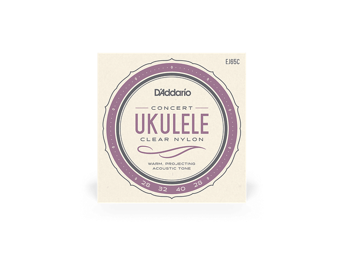 D'Addario EJ65C Pro-Arté Custom Extruded Nylon Ukulele Strings, Concert 1