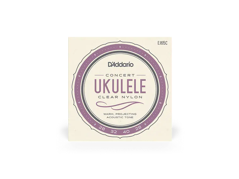 D'Addario EJ65C Pro-Arté Custom Extruded Nylon Ukulele Strings, Concert 1
