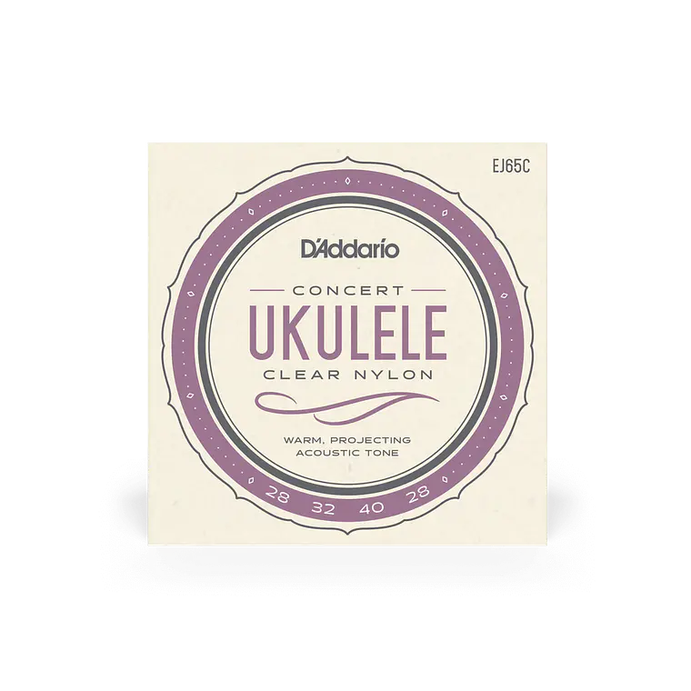 D'Addario EJ65C Pro-Arté Custom Extruded Nylon Ukulele Strings, Concert 1
