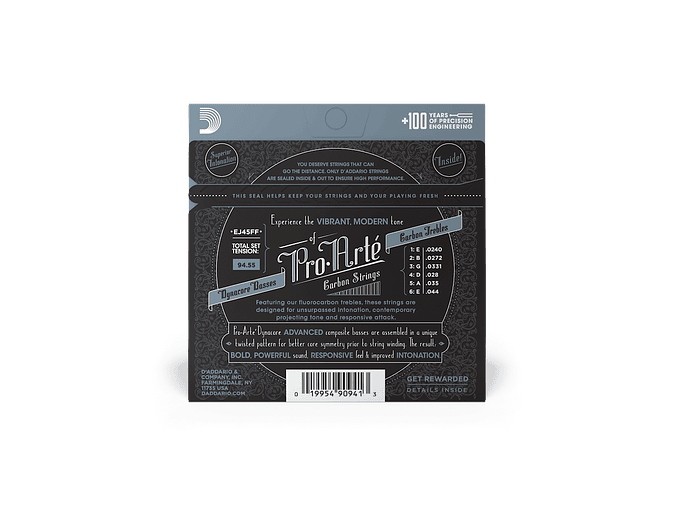 D'Addario EJ45FF Tensão Normal, Pro-Arté Carbon  2