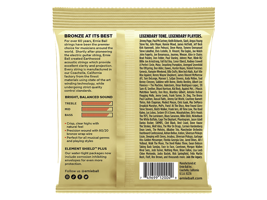 Ernie Ball Earthwood 80/20 Bronze Light 11-52 2