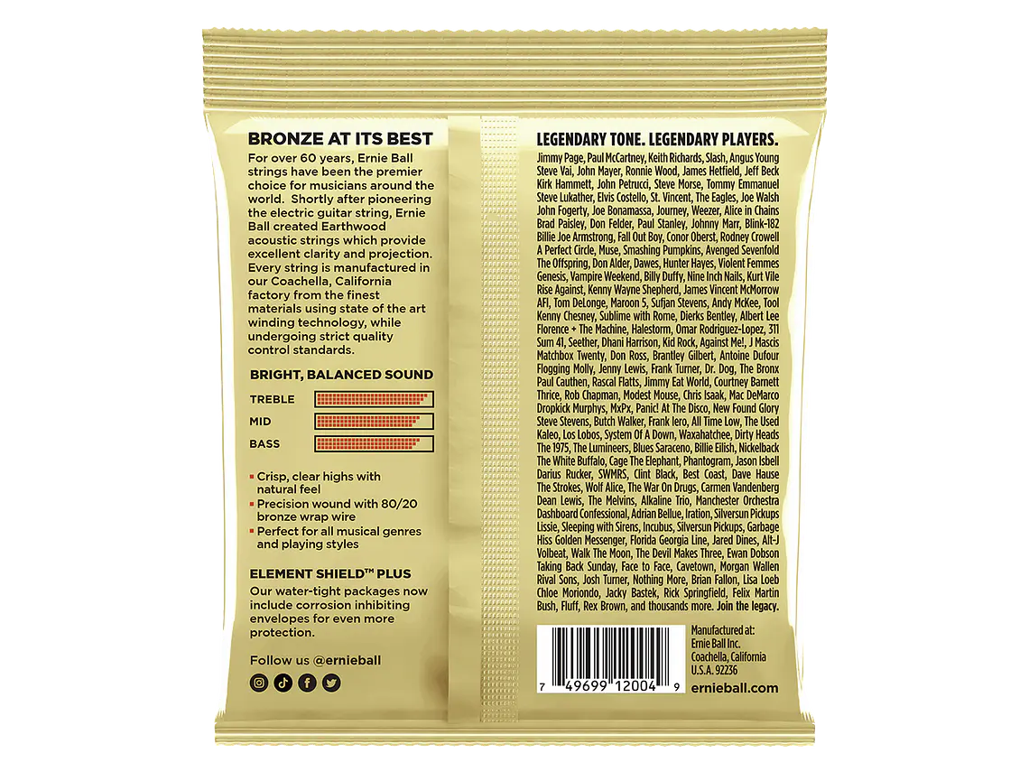 Ernie Ball Earthwood 80/20 Bronze Light 11-52 2