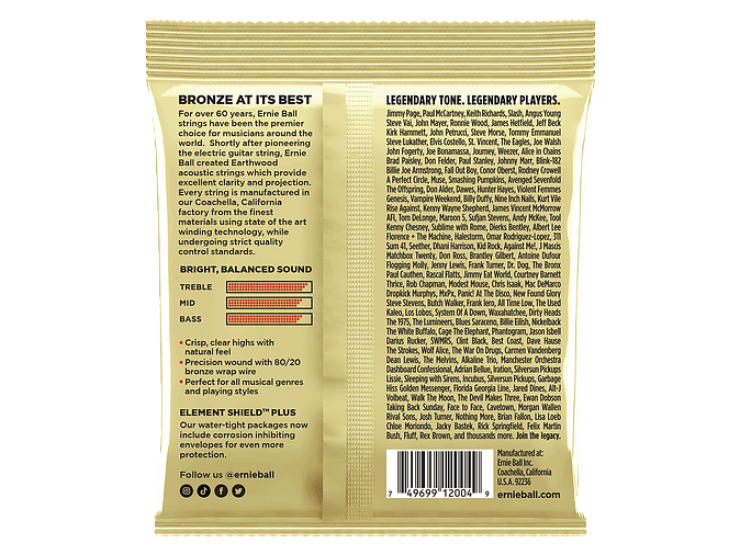 Ernie Ball Earthwood 80/20 Bronze Light 11-52 2