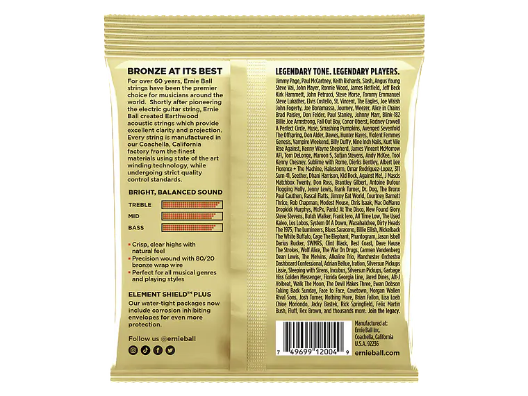 Ernie Ball Earthwood 80/20 Bronze Light 11-52 2