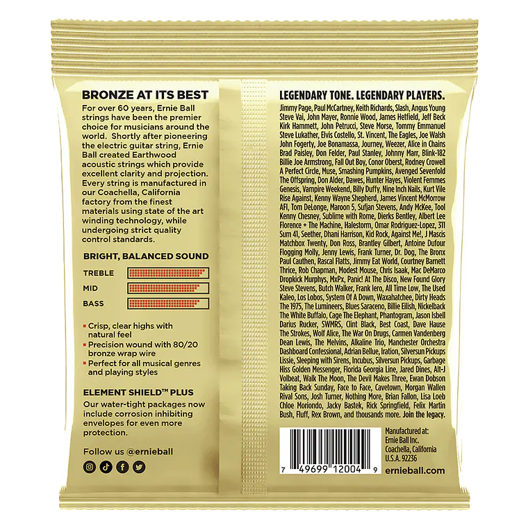 Ernie Ball Earthwood 80/20 Bronze Light 11-52 2