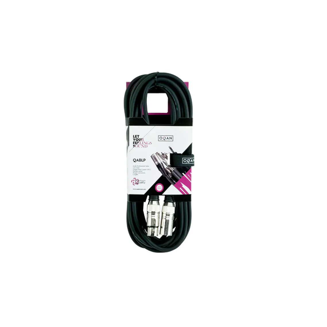Cabo de microfone XLR Macho - XLR Fêmea OQAN QABLP  6 mts 1