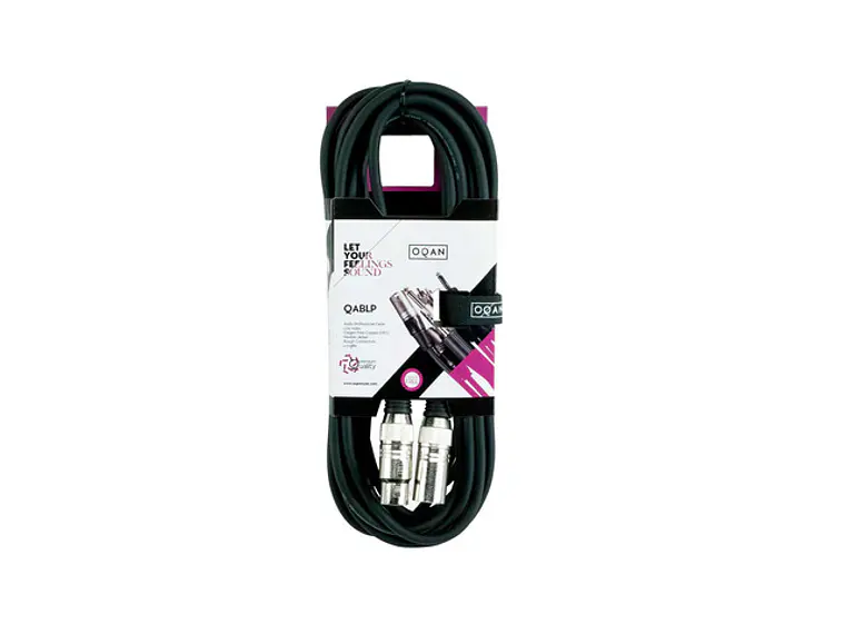 Cabo de microfone XLR Macho - XLR Fêmea OQAN QABLP  6 mts 1