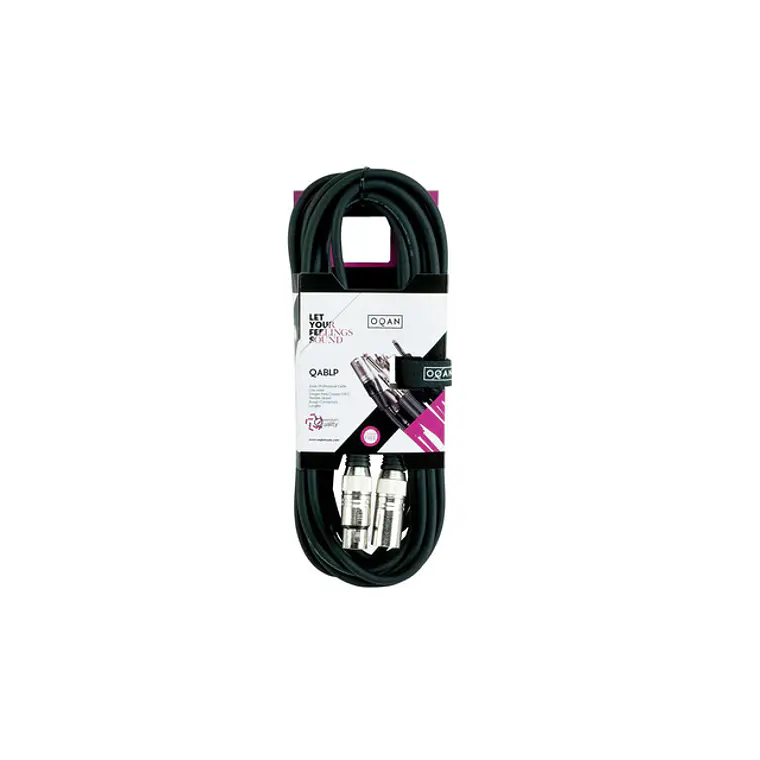 Cabo de microfone XLR Macho - XLR Fêmea OQAN QABLP  6 mts 1