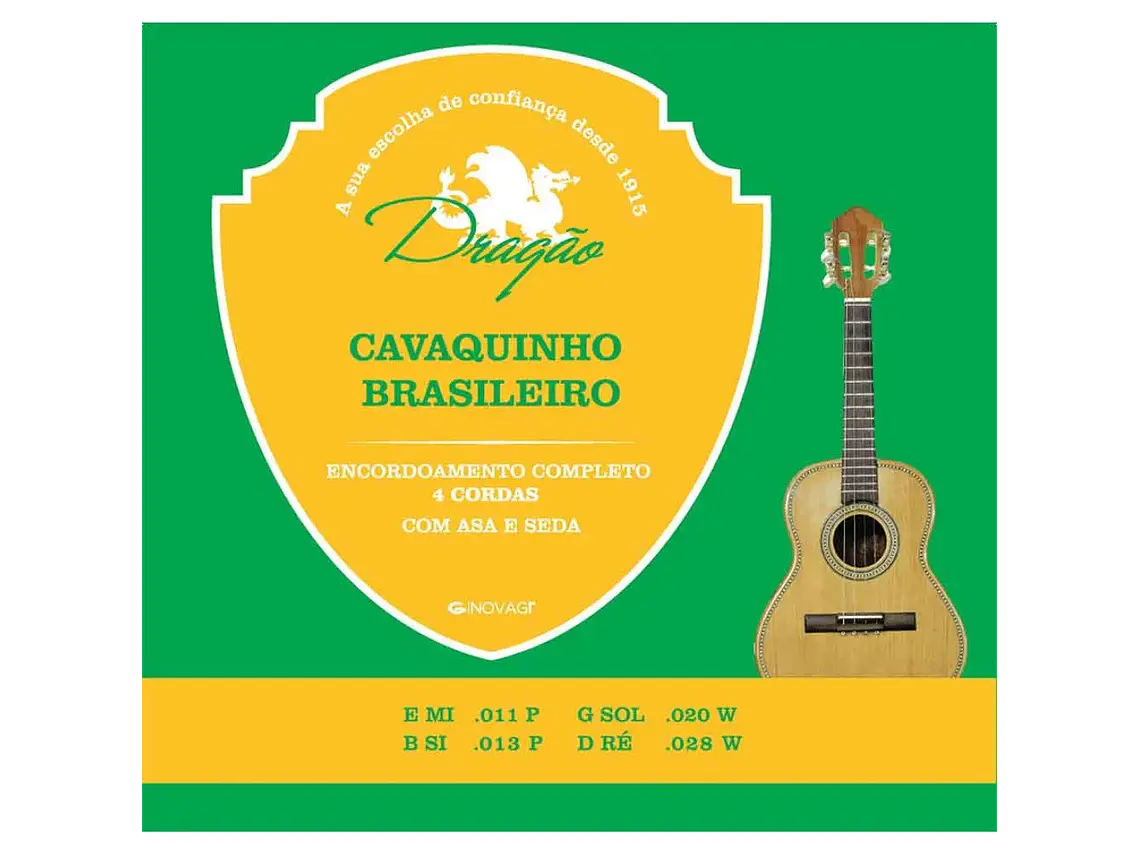 Cordas para Cavaquinho Brasileiro Leve Aço Inox Dragão Ref. 058 1