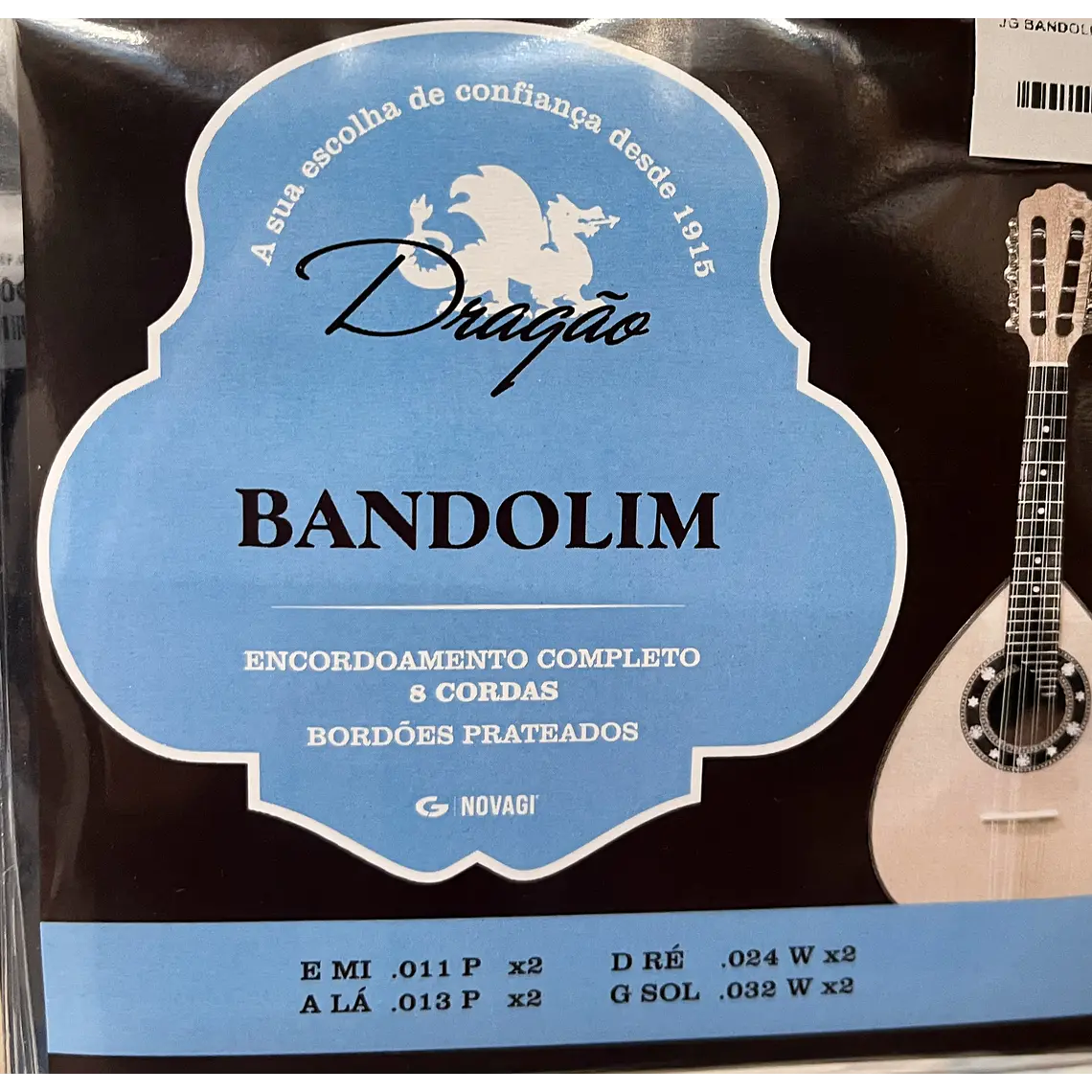 Cordas para Bandolim 8 cordas c/asa Dragão ref.019 1