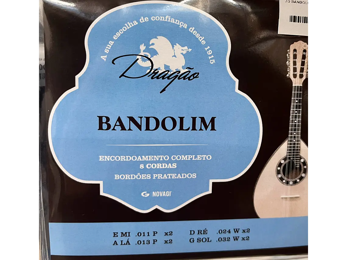 Cordas para Bandolim 8 cordas c/asa Dragão ref.019 1