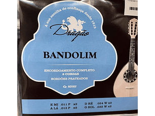 Cordas para Bandolim Aço Inox 8 cordas c/asa Dragão