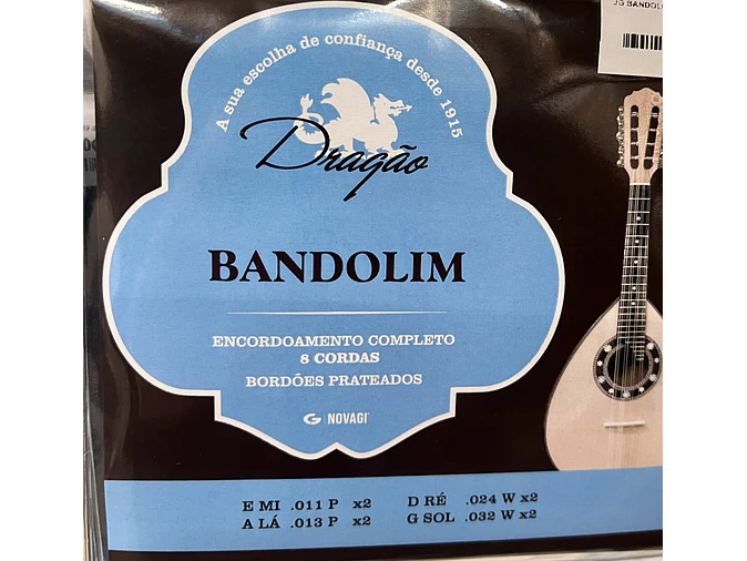 Cordas para Bandolim Aço Inox 8 cordas c/asa Dragão 1