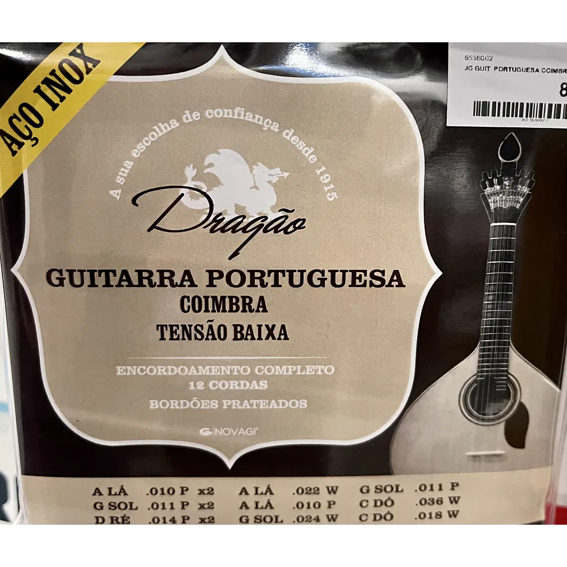 Cordas para Guitarra Portuguesa Coimbra inox Tensão Baixa 1