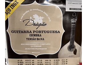 Cordas para Guitarra Portuguesa Coimbra inox Tensão Baixa