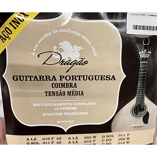 Cordas para Guitarra Portuguesa Coimbra Aço Inox Tensão Média