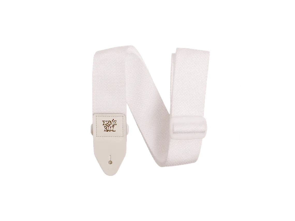 Correia Ernie Ball p/ Guitarra e Baixo Polypro - Branco & Branco 1