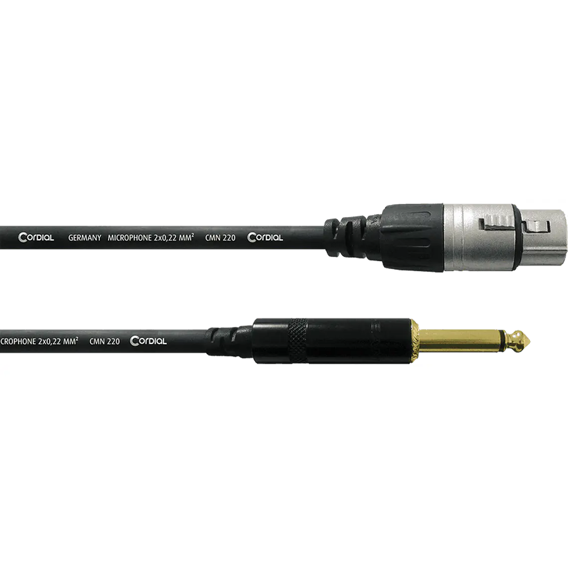 Cabo Cordial Jack mono/XLR Fêmea - 7.5 mts / 25 ft 1