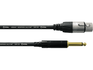 Cabo Cordial Jack mono/XLR Fêmea - 7.5 mts / 25 ft