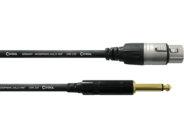 Cabo Cordial Jack mono/XLR Fêmea - 7.5 mts / 25 ft 1