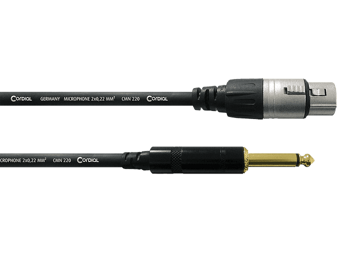 Cabo de aúdio Jack mono/XLR Fêmea - 7.5 mts 1