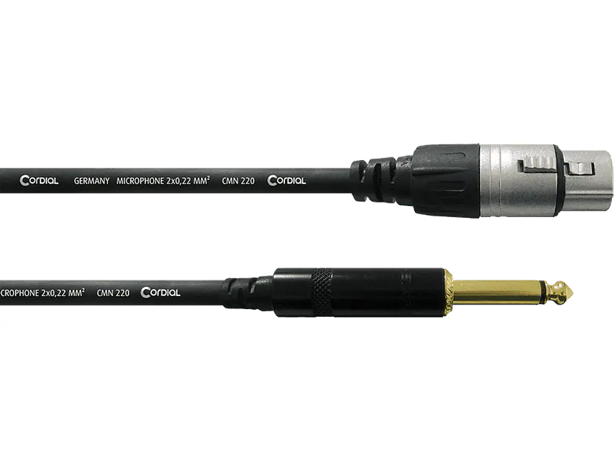 Cabo Cordial Jack mono/XLR Fêmea - 7.5 mts / 25 ft 1