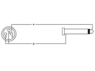 Cabo Cordial Jack mono/XLR Fêmea - 7.5 mts / 25 ft