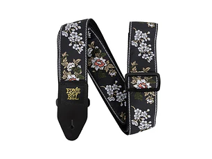 Ernie Ball Jacquard  - White Blossom Correia de guitarra/baixo